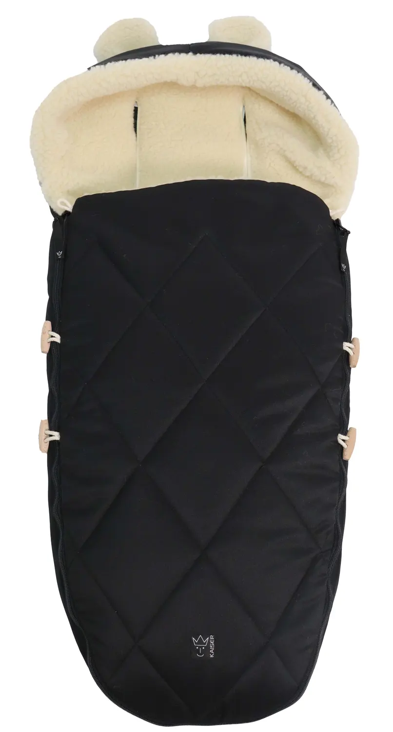 Kaiser XL Ears Wool Black geschlossen