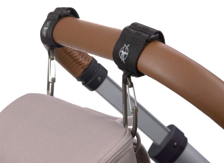 Lässig Kinderwagentasche 2er-Pack Black mit Klettverschluss