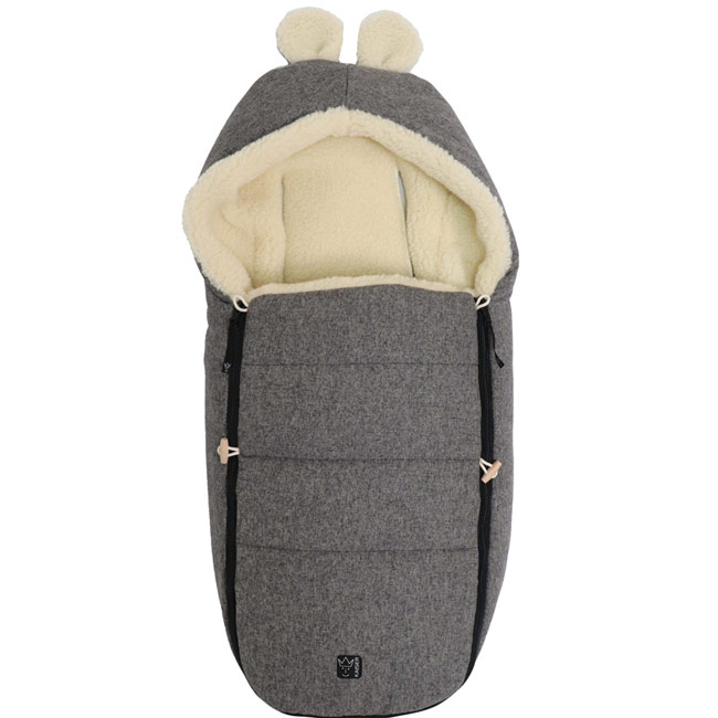 Kaiser Fußsack Hoody Maus Wool Sleet Grey