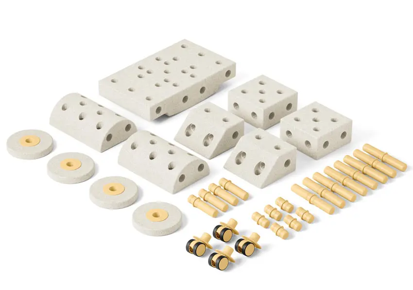 MODU Dreamer Set Sand Grey/Honey Yellow