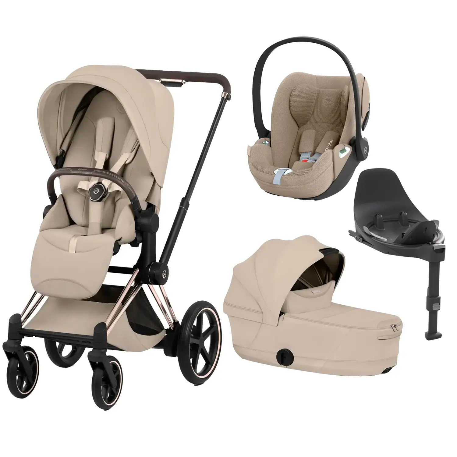 cybex e priam style rosegold 4 in 1 cozy beige