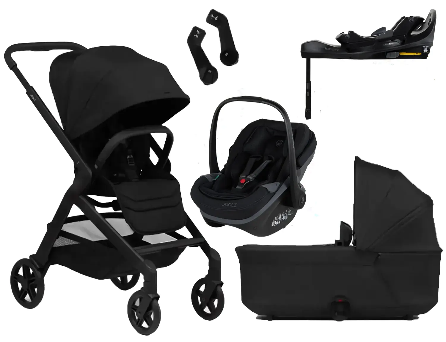 joolz hub 2 kinderwagen 4 in 1 set space black slide pro