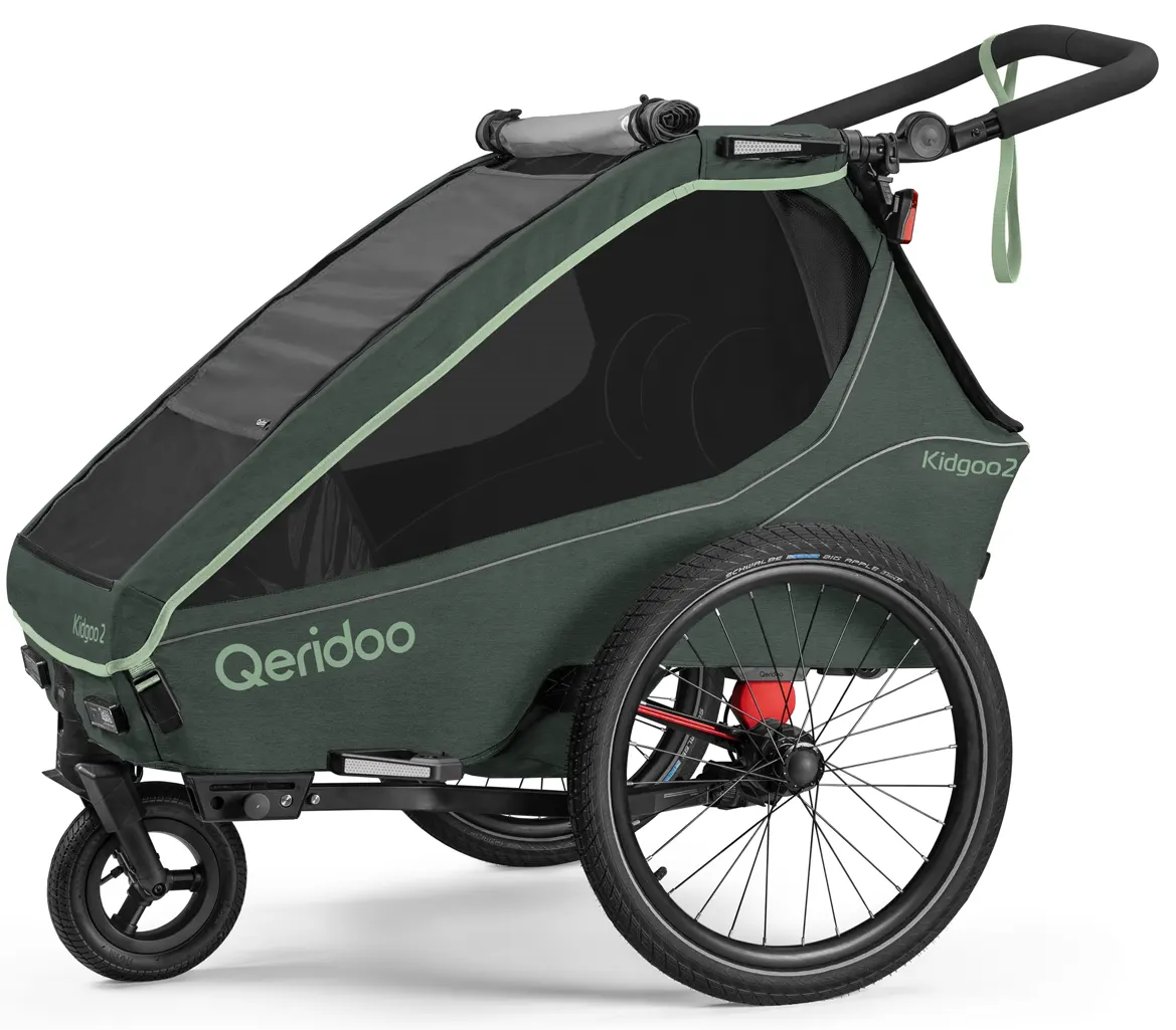 Qeridoo Kidgoo 2 Buggy grün Fahrradanhänger