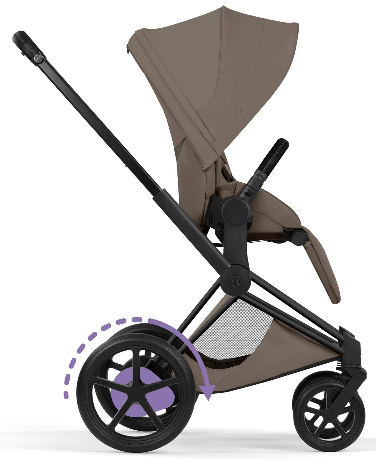 cybex e priam comfort coconut brown seite