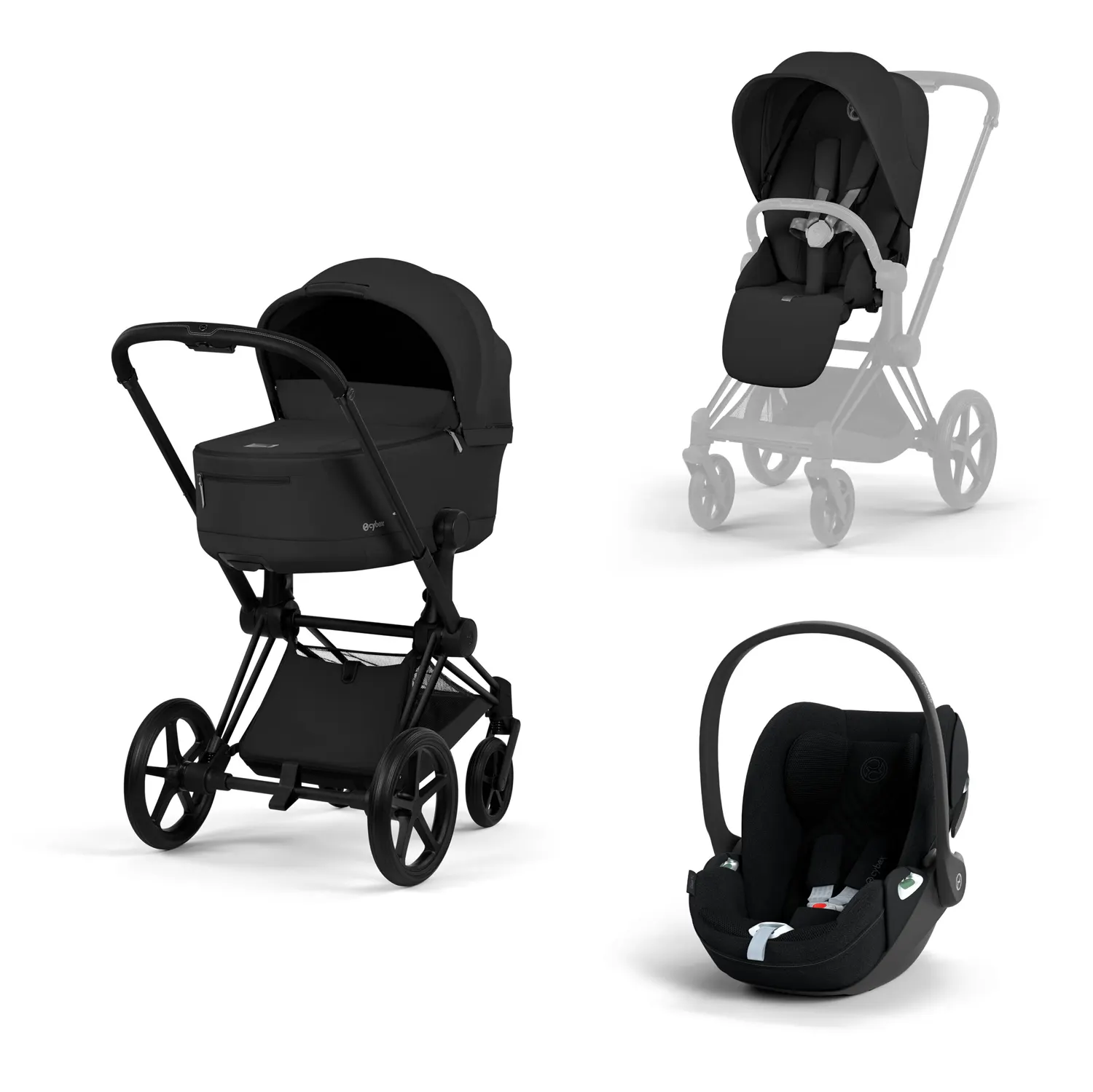 cybex priam comfort set cloud t black sepia black