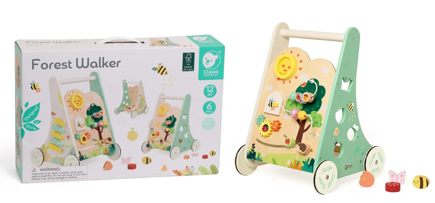 classic world lauflernwagen wald mit packung