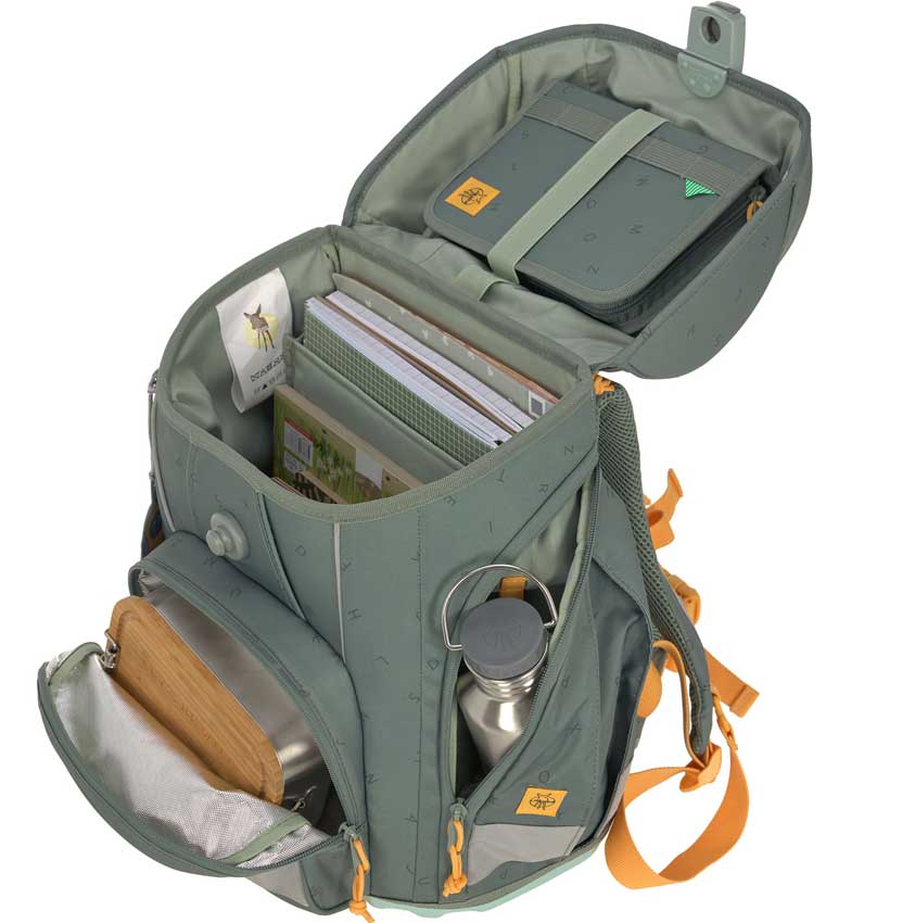 Lässig Schulranzen Set Boxy Unique Letters Green großer Innenraum