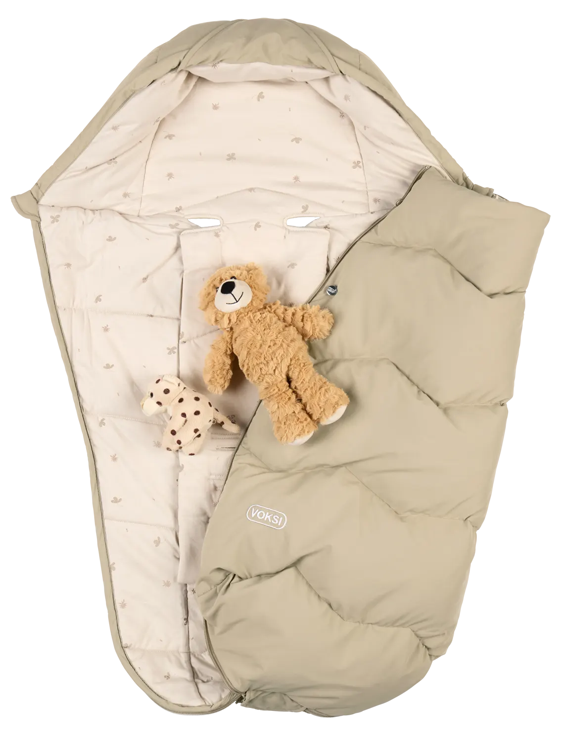 Voksi Explorer Fußsack Seashell Sand Clover offen