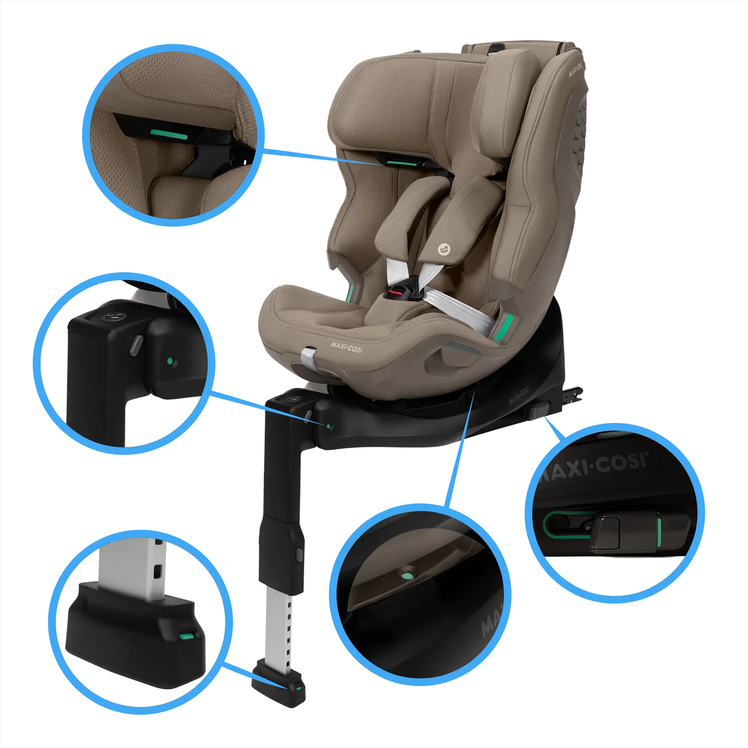 maxicosi emerald 360 plus authentic truffle detail