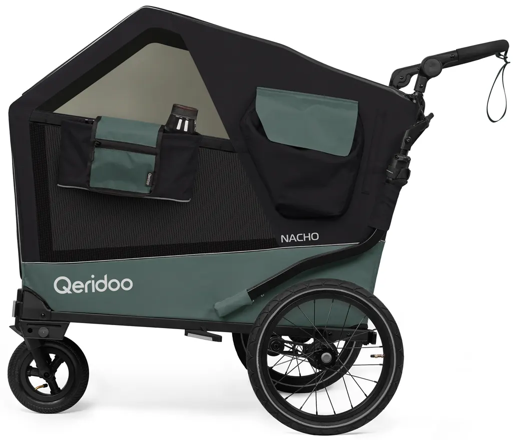 Qeridoo Nacho L Hundeanhänger Buggymodus Seitenansicht