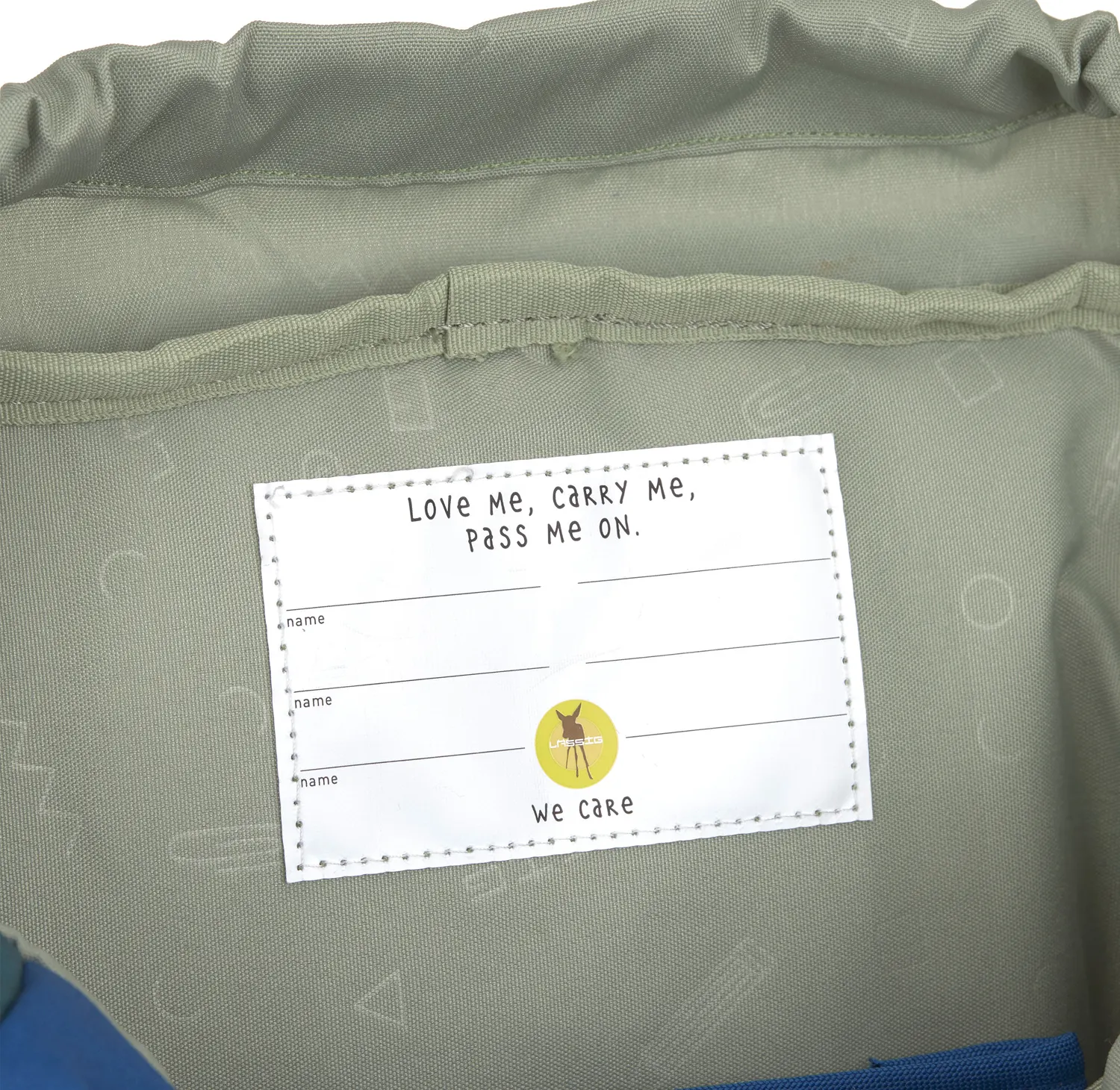 Lässig Kinderrucksack outdoor  unique blau grün Regenschutz