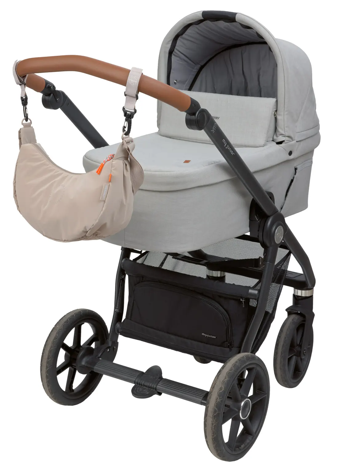 Lässig Shoulder Bag Stretch Up Bum Bag Beige Stroller