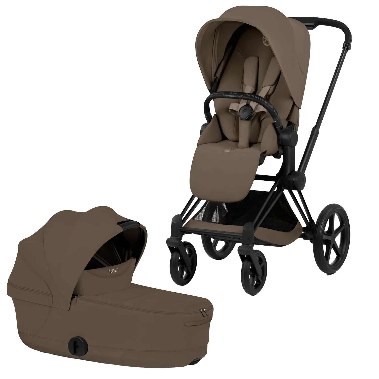 cybex priam comfort kombi black coconut brown