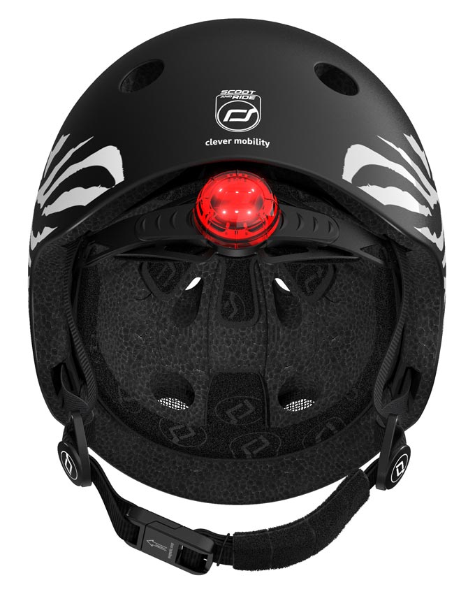Scoot and Ride Kinderhelm zebra hinten