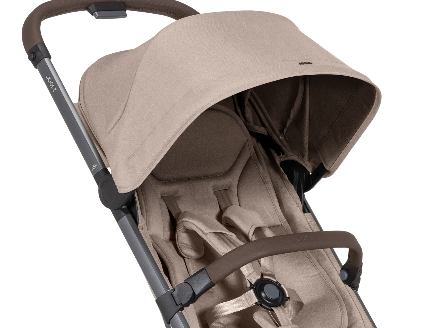 Joolz Aer 2 faltbarer Sicherheitsbügel hellbraun am Buggy