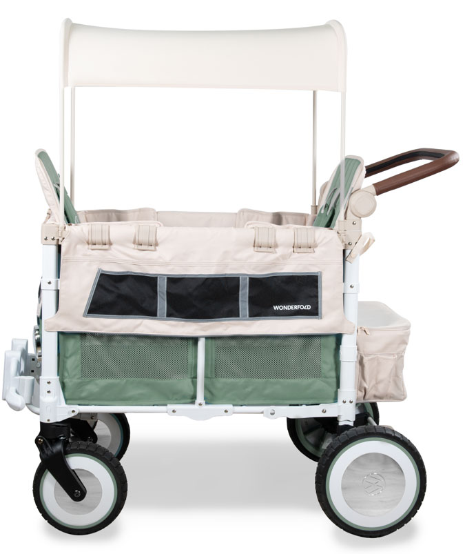 wonderfold-vw-2-sage-green-gefaltet-mit-verdeck-seite Wonderfold VW2 Volkswagen Bollerwagen grün