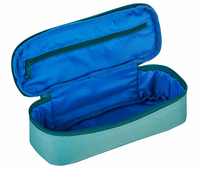 Finkid Schlampermäppchen Trellis/ Deepteal geöffnet