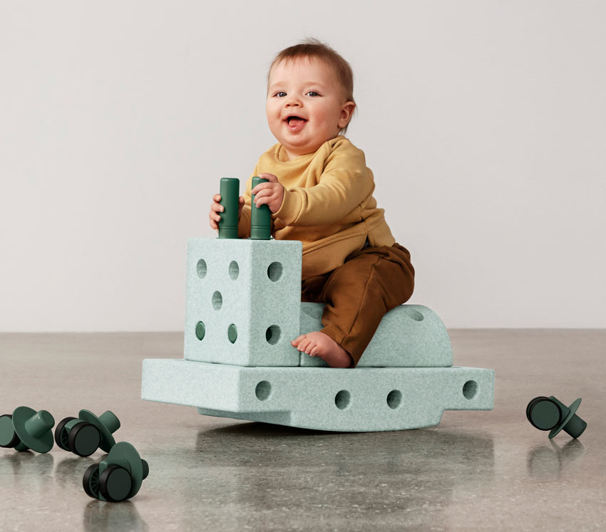 Modu Curiosity Set Bauspielzeug Ocean Mint/Forest Green