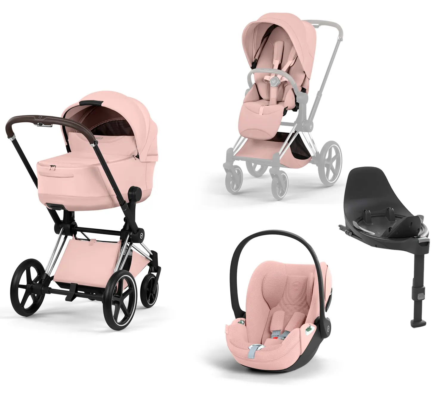 cybex priam style 4 in1 chrom peach pink