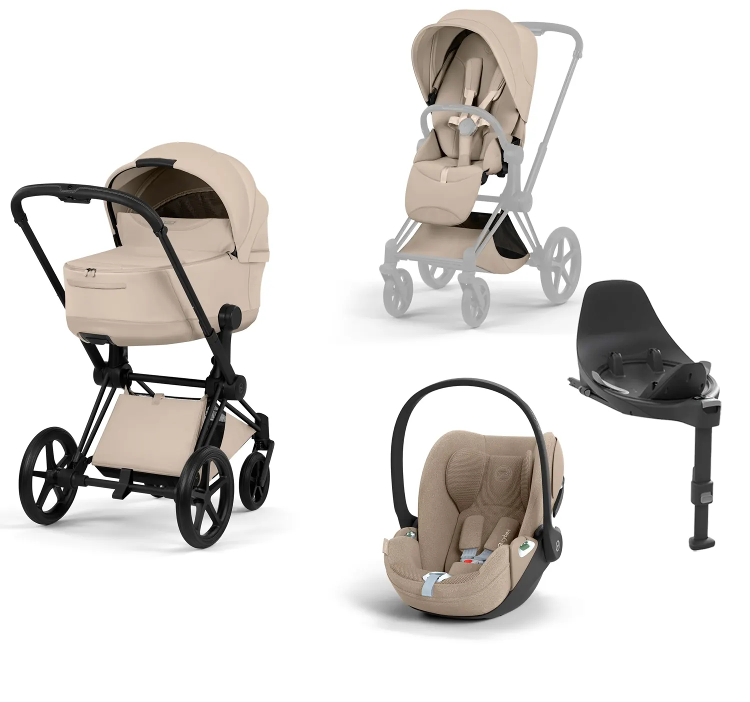 cybex priam style 4 in1 black cozy beige