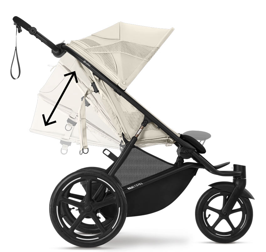 Cybex AVI Spin Jogging Kinderwagen Sheashell Beige
