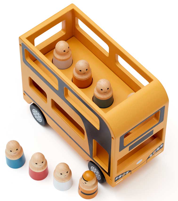Kids Concept Doppeldeckerbus Aiden Passagiere