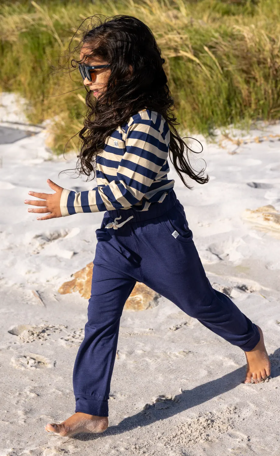 Cloby Langarmshirt Navy stripes Lifestyle