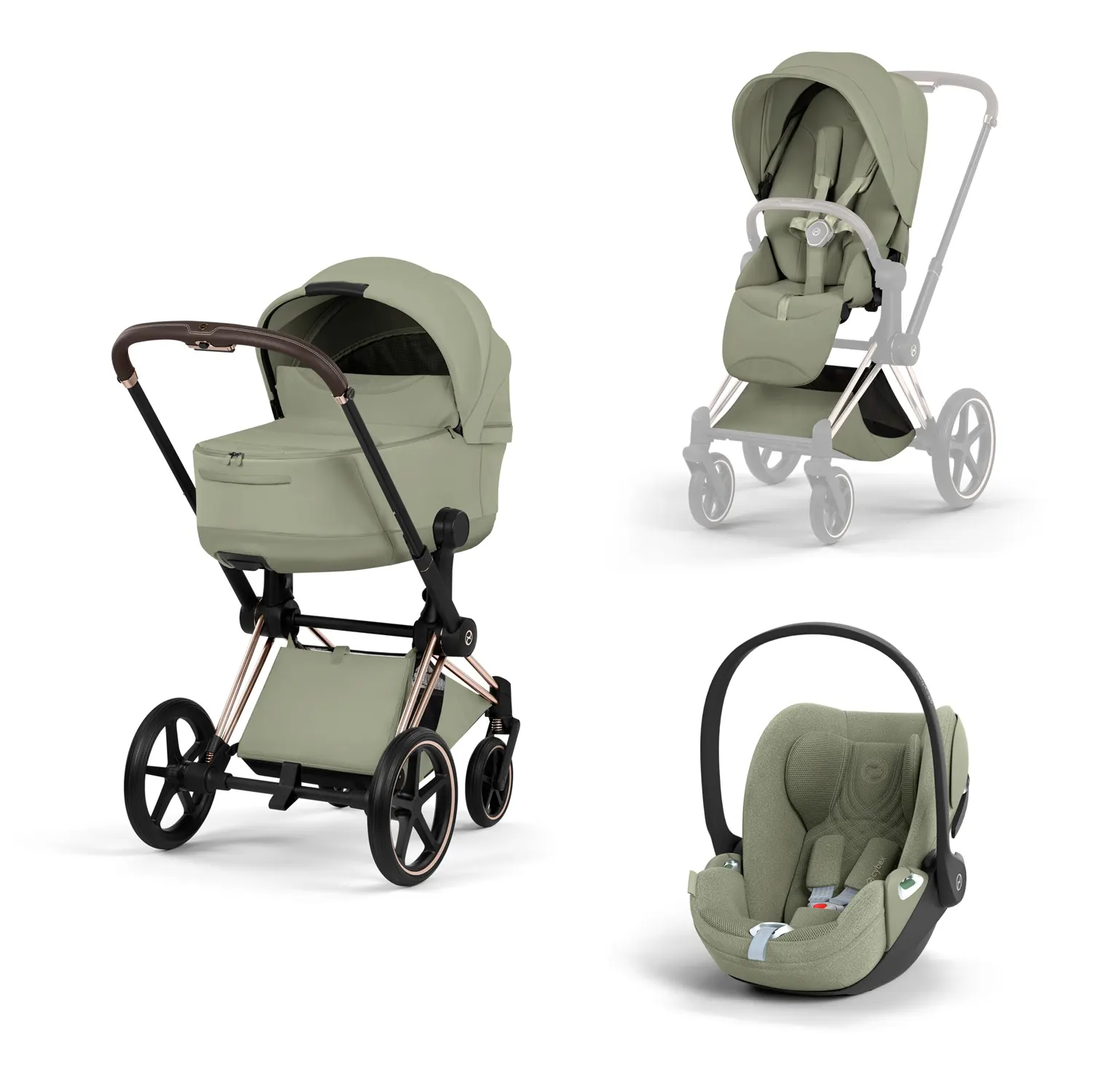 cybex priam style cloud t rosegold sage green