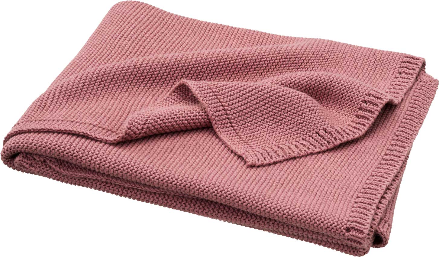 Fresk Babydecke Uni gestrickt Rose Dawn