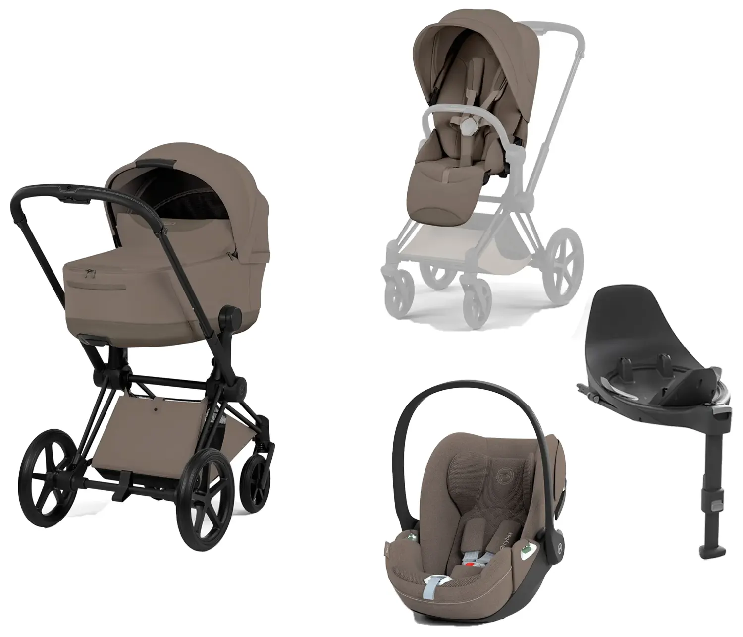 cybex priam style 4 in1 black chocolate brown