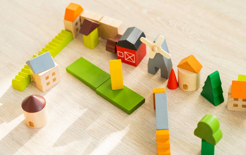 PlanToys Spielklötze Dorf