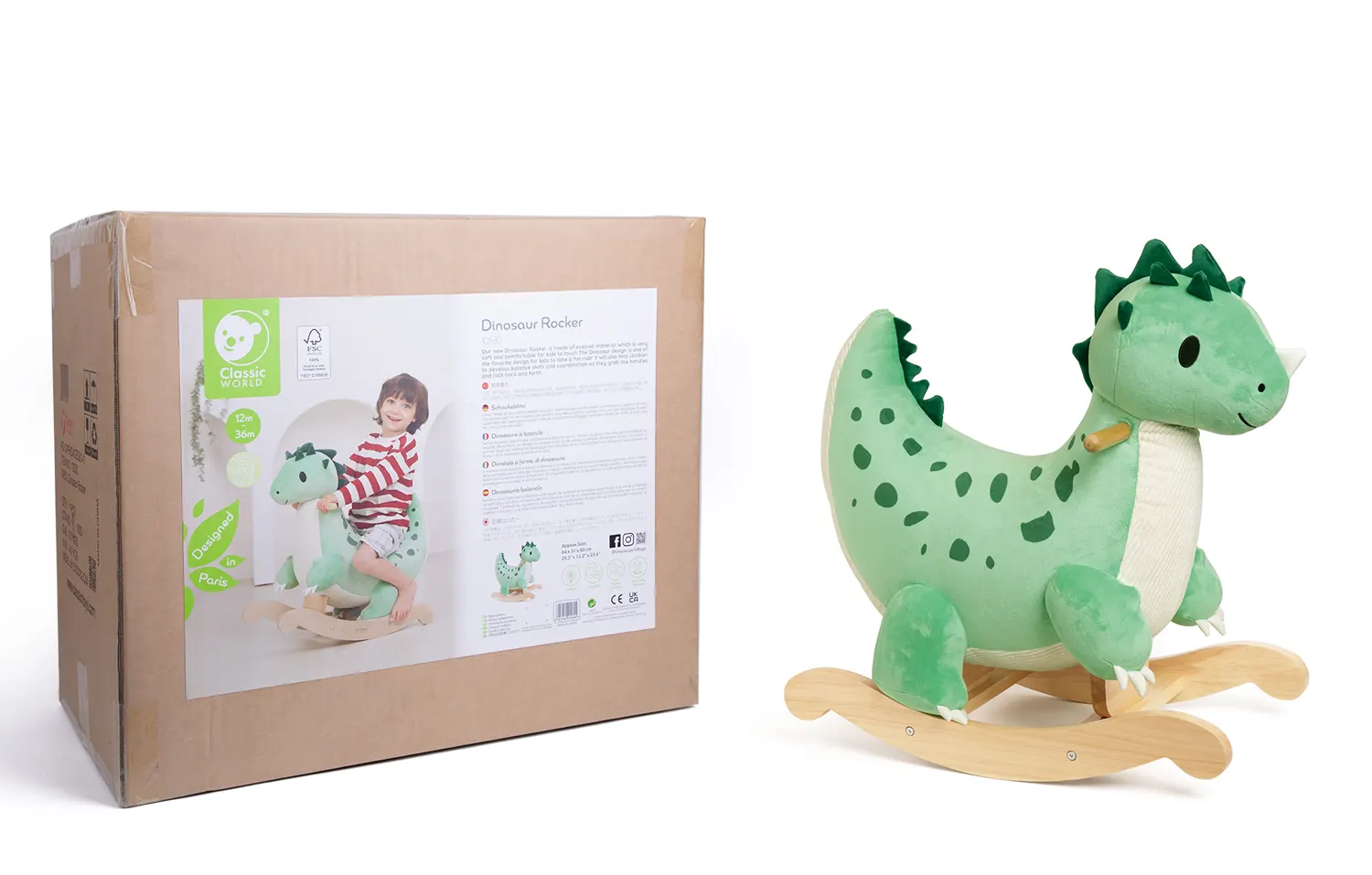 classic world schaukeltier dino karton