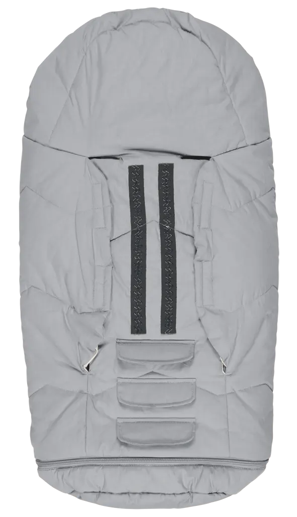 voksi lightweight footmuff sky light grey solid back