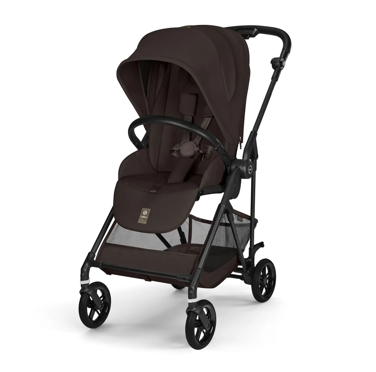 cybex melio carbon chocolate brown front