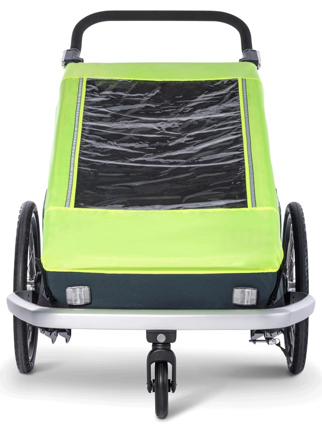 Croozer Regenverdeck für Kid Anhänger Zweisitzer von vorn
