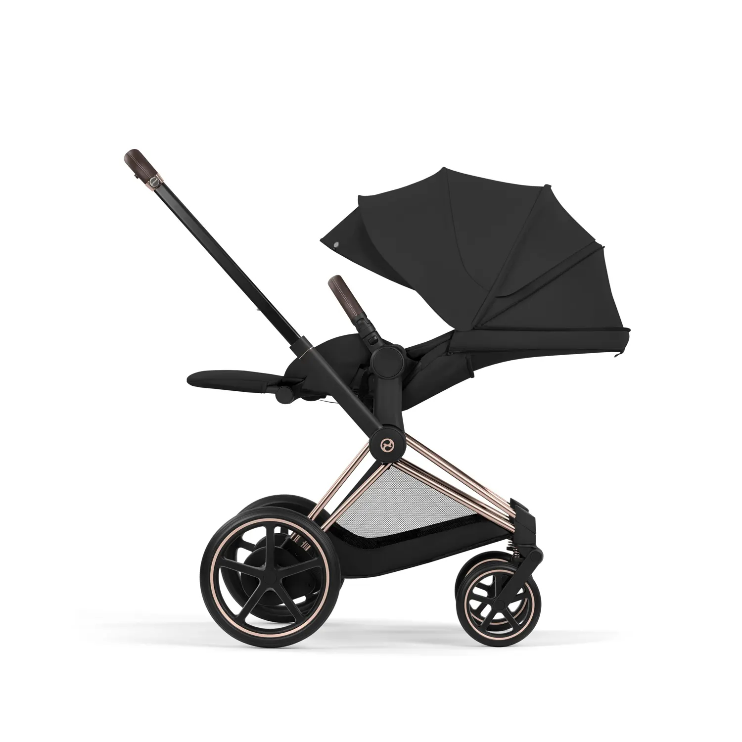 cybex e priam comfort rosegold sepia black liegen