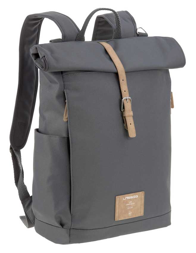 Lässig Wickeltasche Rolltop Anthracite
