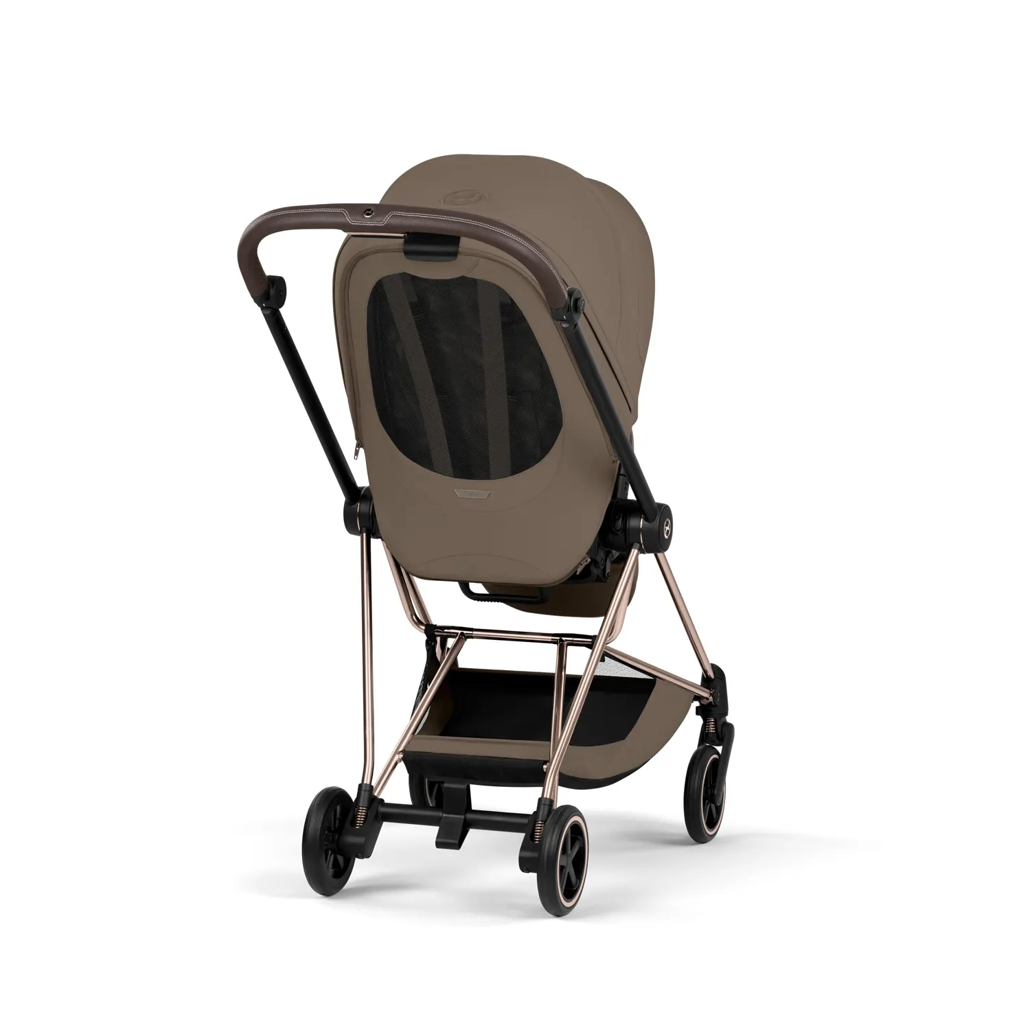 cybex mios style buggy rosegold coconut brown back