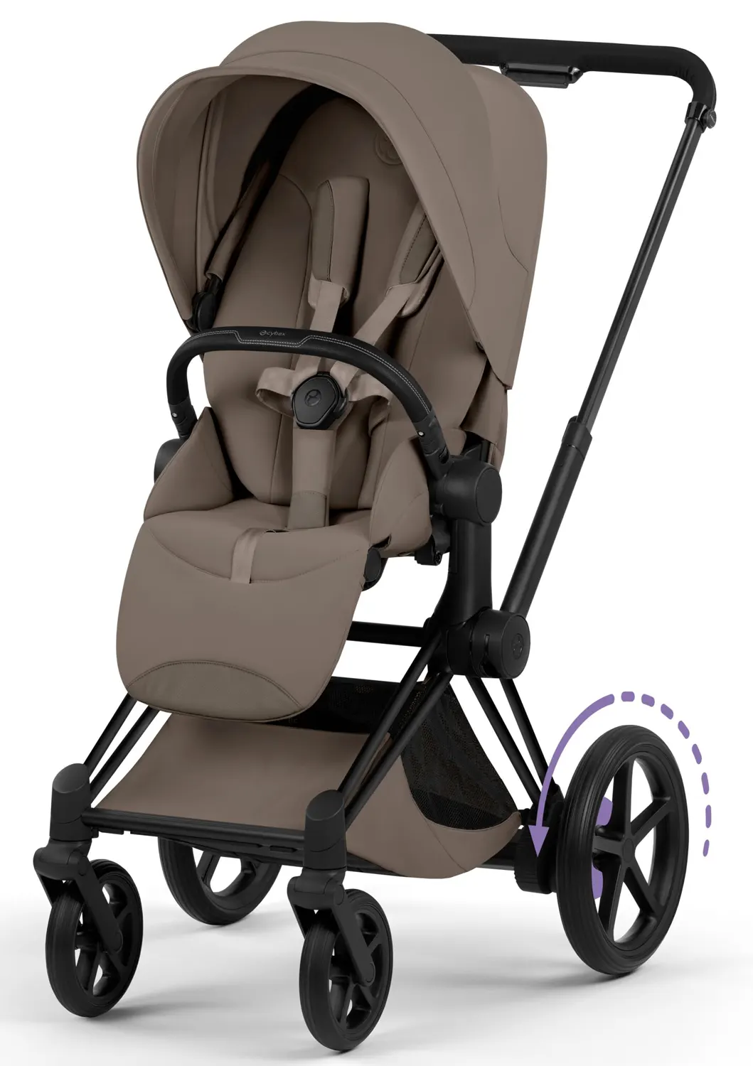 cybex e priam style buggy black coconout brown