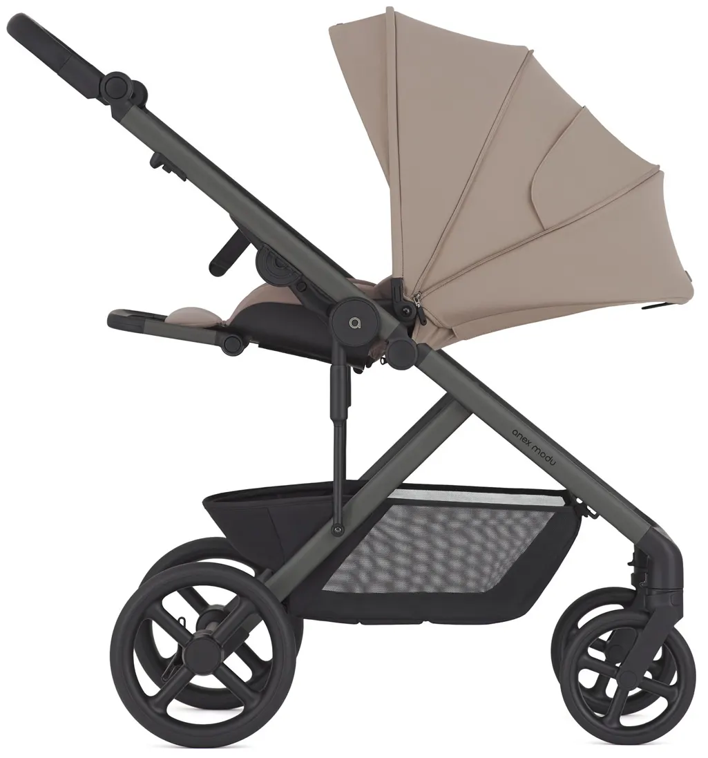 Anex Modu Kinderwagen Sitz Ruheposition beige