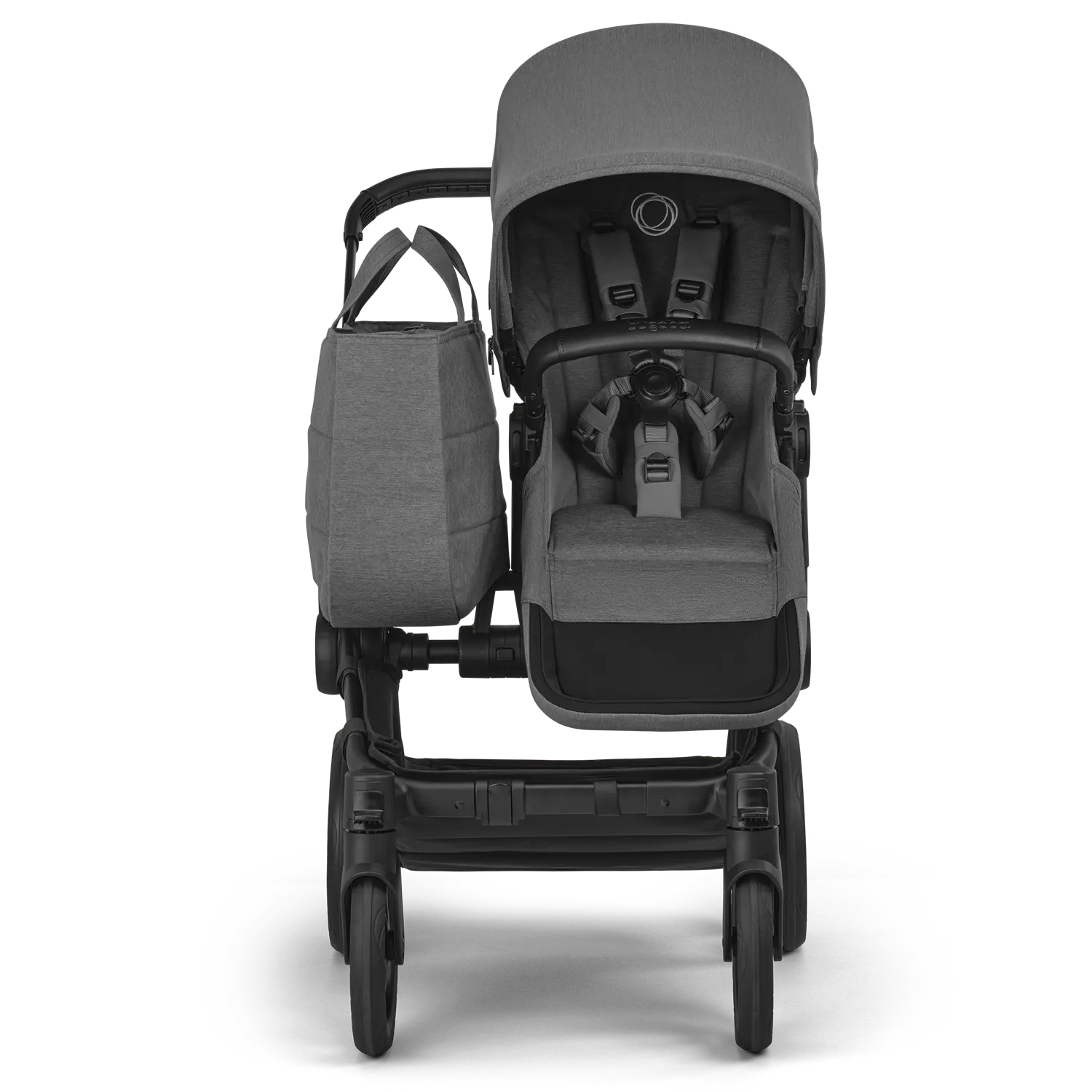 bugaboo donkey 6 moon grey mono front
