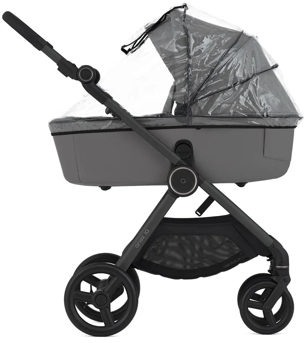 Anex IQ Kinderwagen Babywanne inklusive Regenschutz in grau