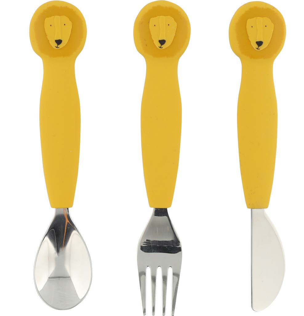 Trixie Kinderbesteck aus Silikon 3er-Set Mr. Lion