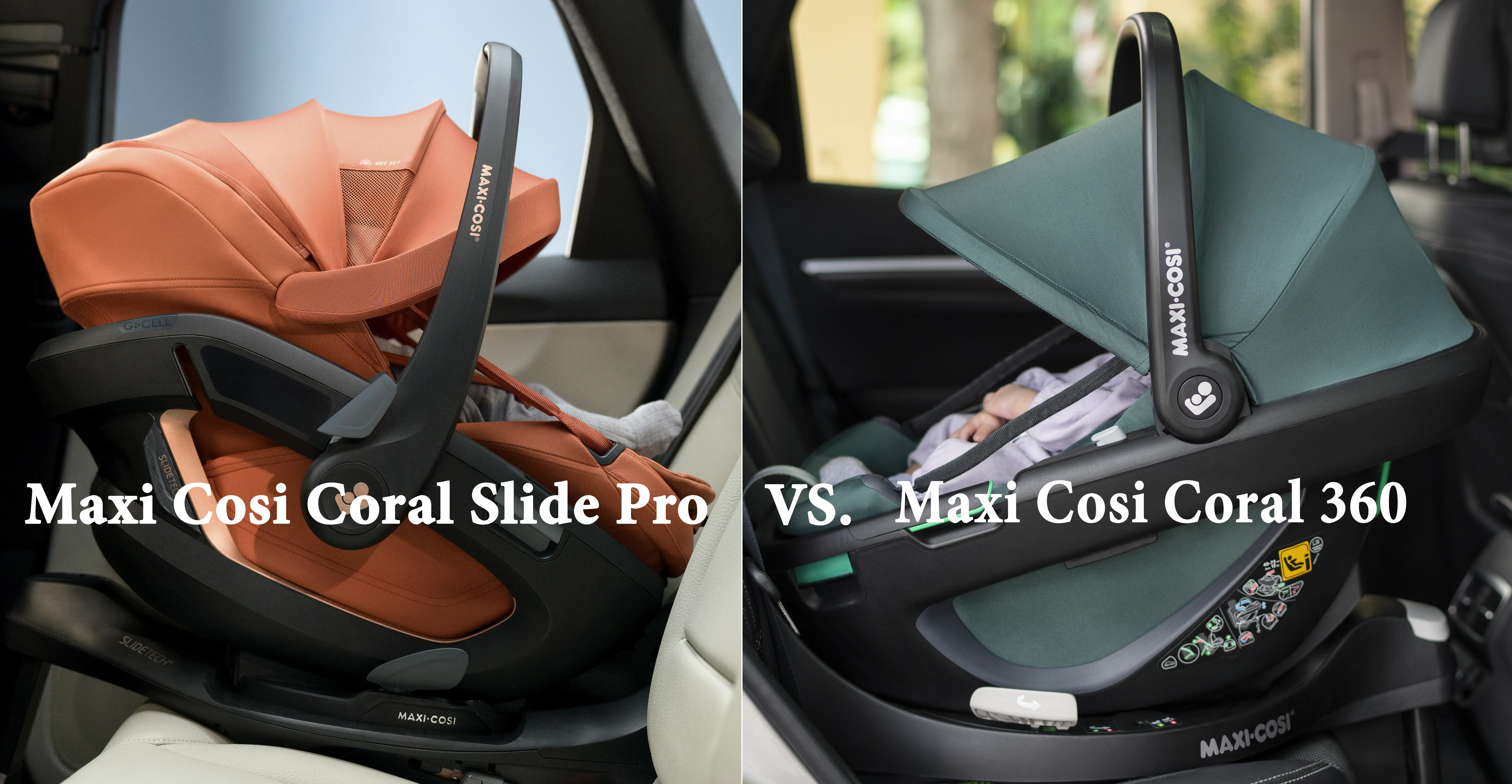 Top 2 Maxi Cosi Babyschalen: Coral 360 vs. Coral Slide Pro