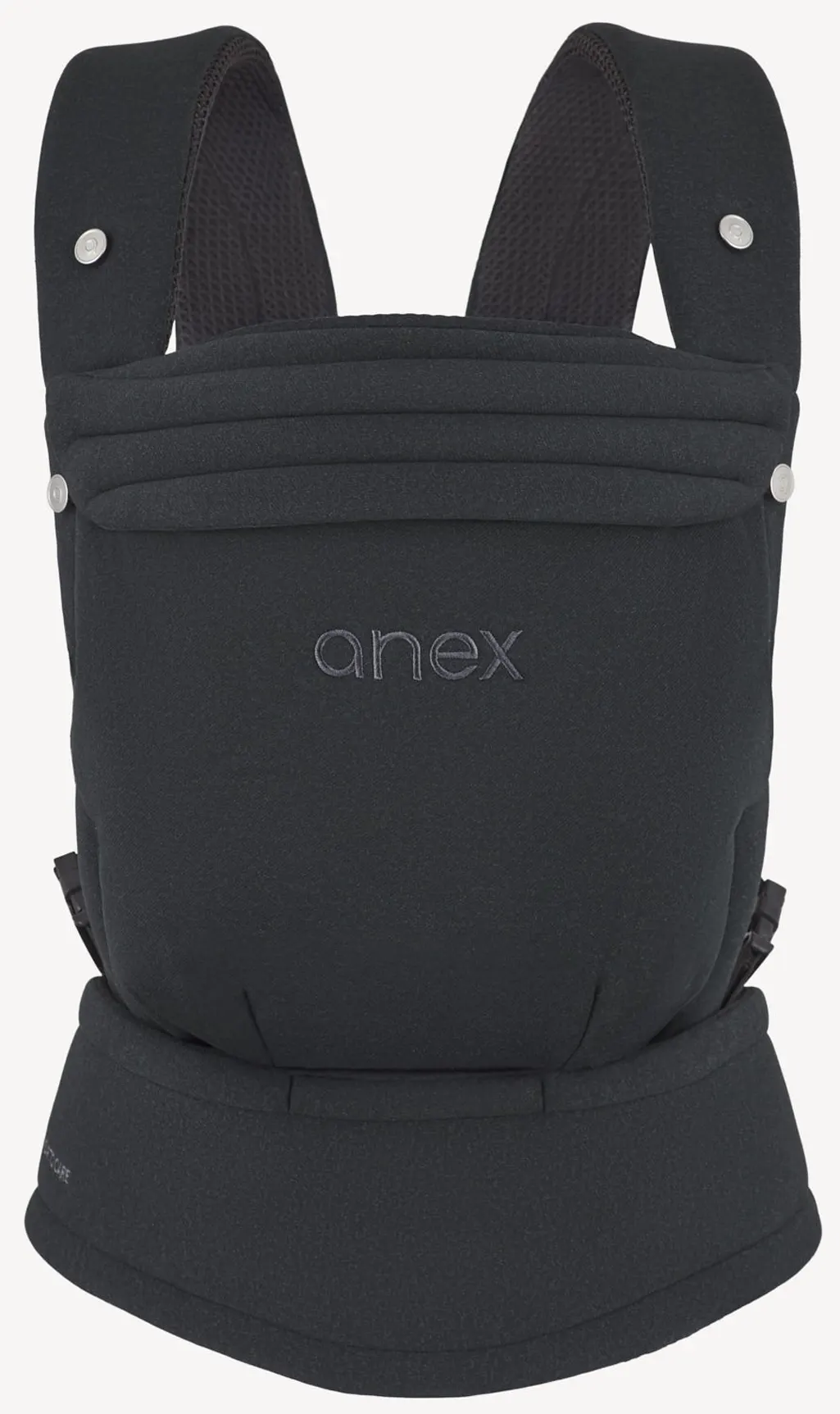 Anex Whiz-hug baby carrier black front view
