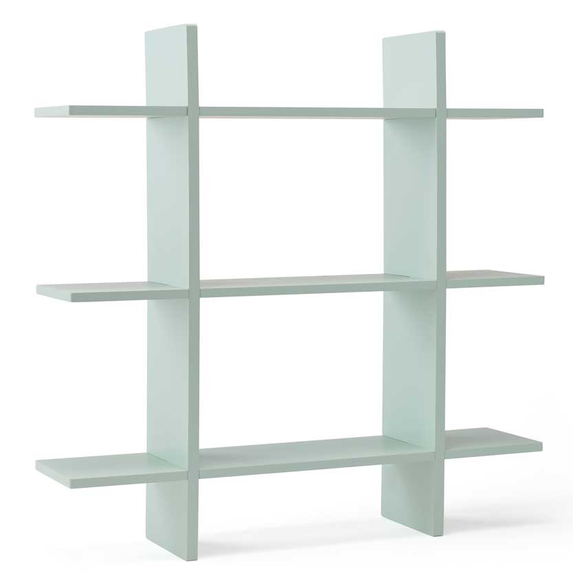 Kids Concept Wandregal 3 Ebenen hellgrün