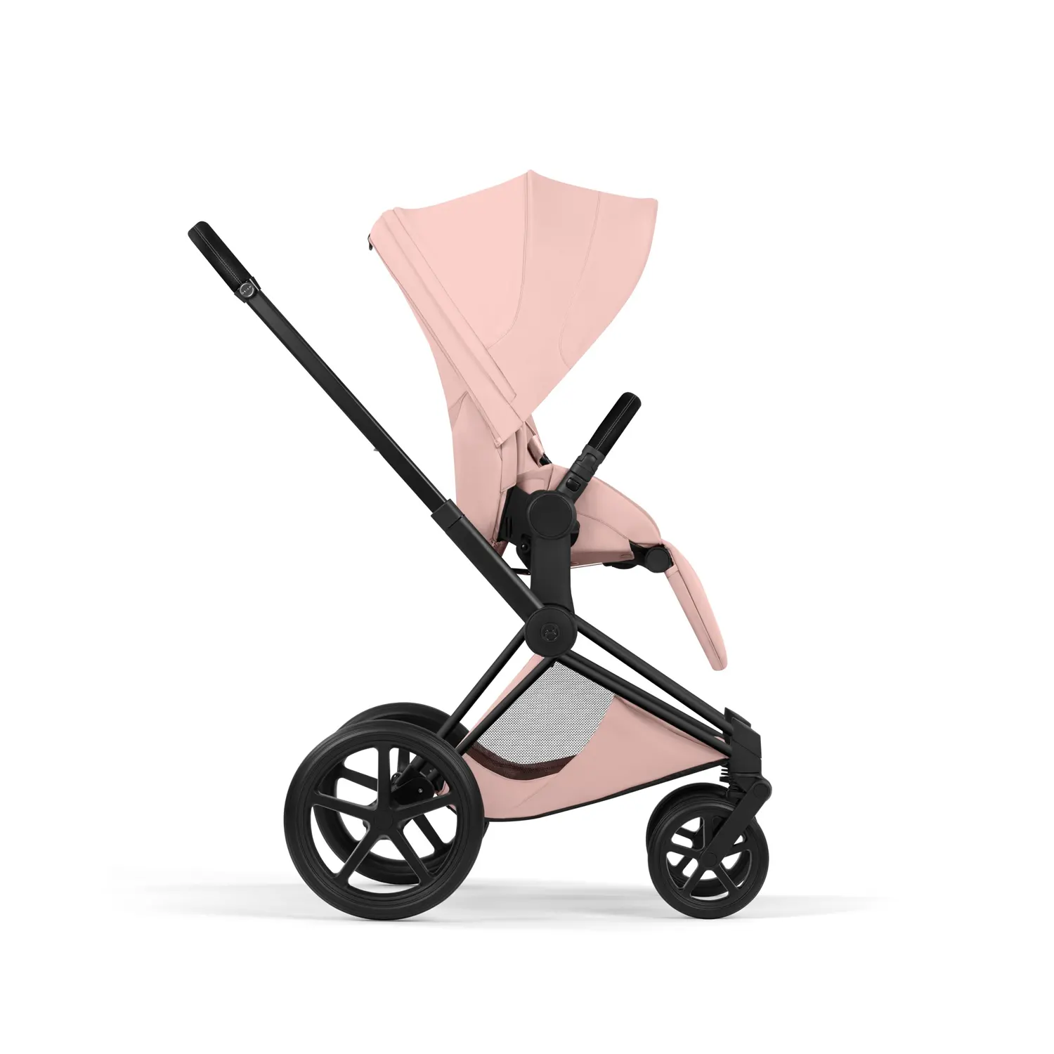 cybex priam style buggy matt black peach pink seite