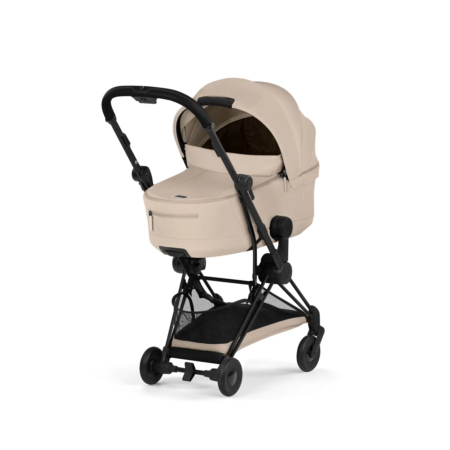 cybex coya comfort wanne matt cozy beige mit gestell seite