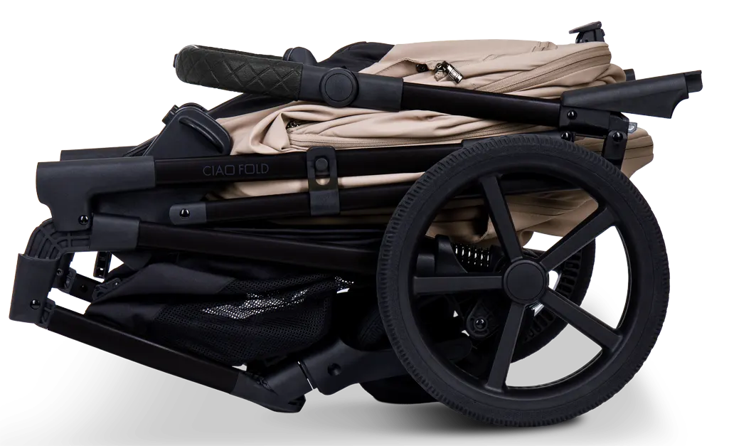 Moon Ciao Fold Kinderwagen gefaltet beige