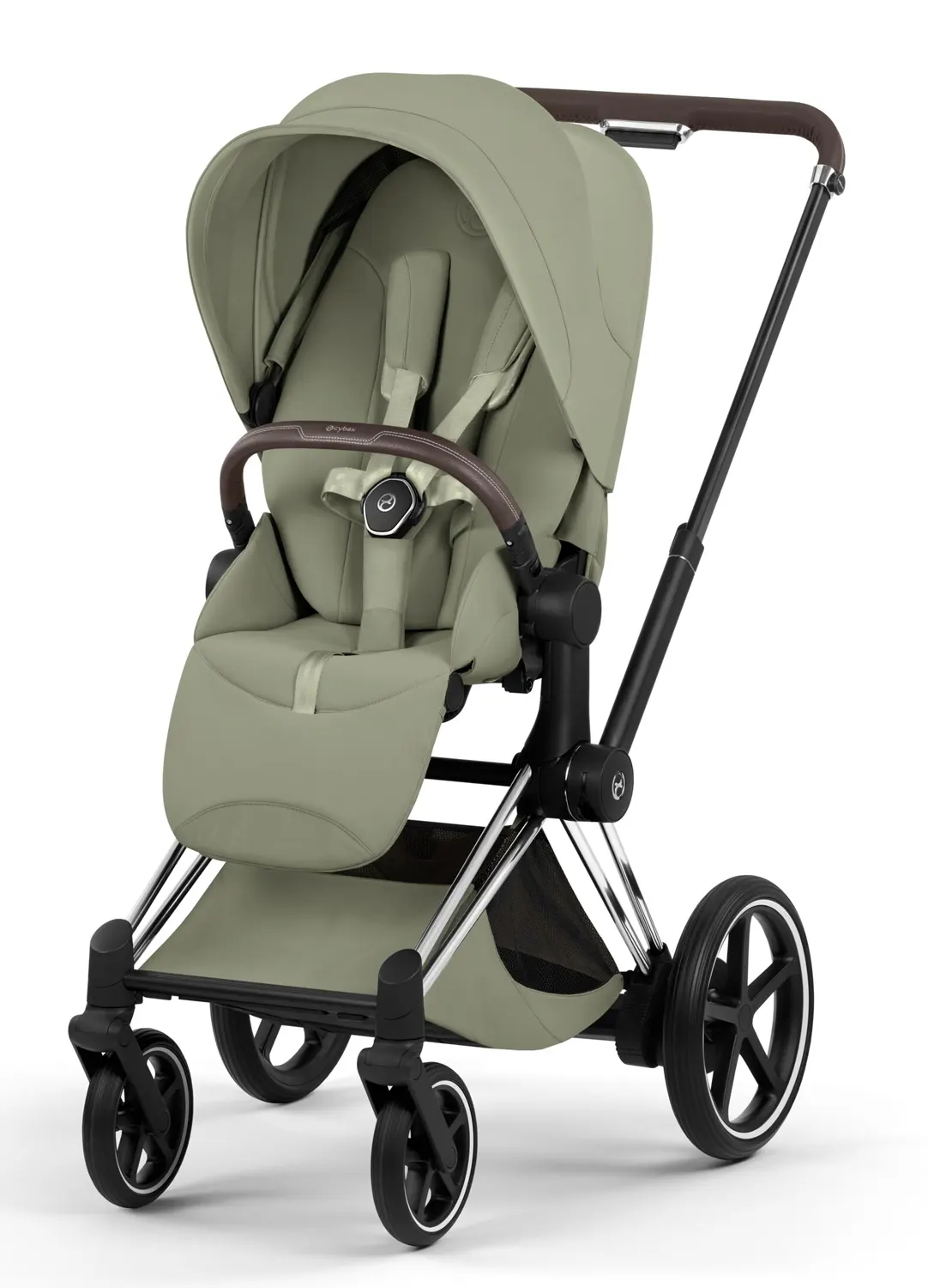 cybex e priam style buggy chrome brown sage green
